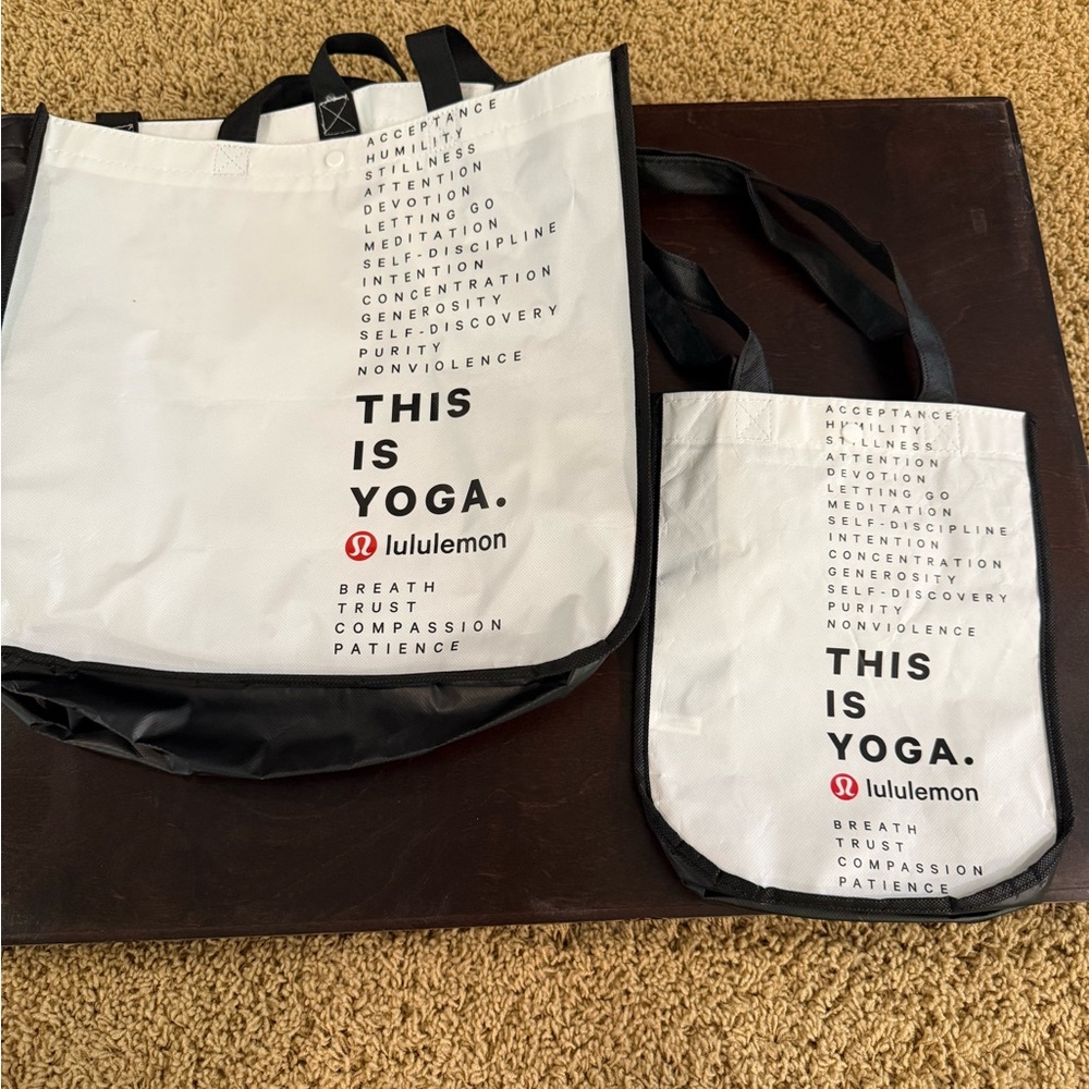 LULULEMON Small/Medium Tote Bags Pack of 2